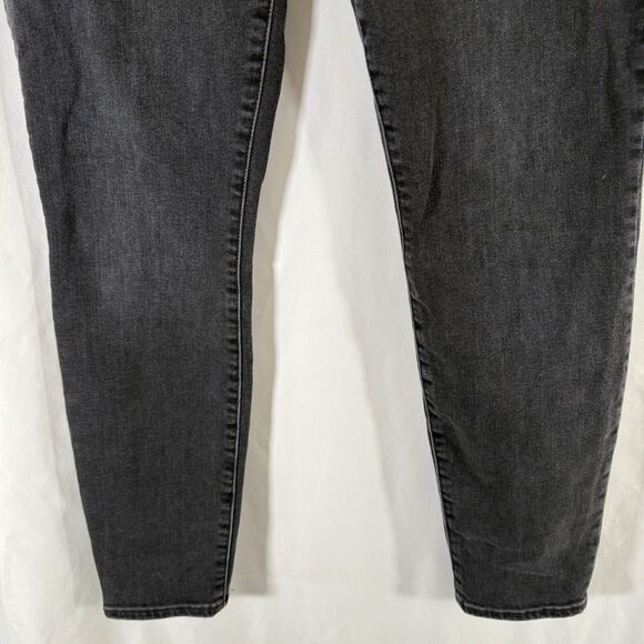 Gap True Skinny Jeans Womens 29 Black Denim Ankle Zip Pockets Mid Rise Cotton Bl - Picture 3 of 8